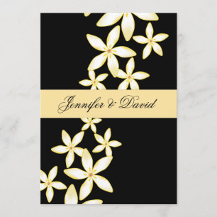 Faire-part de mariage élégant de Frangipani