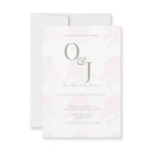 Faire-part de mariage élégant de jardin botanique