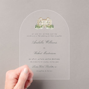 Faire-part de mariage élégant de la campagne itali