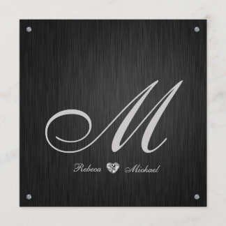 Faire-part de mariage élégant de monogramme de
