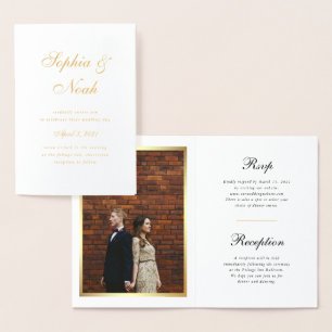 Faire-part de mariage élégant de photo avec la