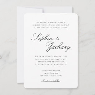 Faire-part de mariage élégant et intemporel