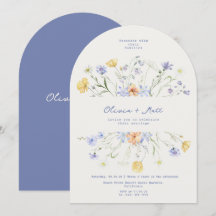 Faire-part de mariage élégant et manuscrit Wildflo