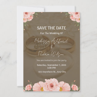 Faire-part de mariage élégant et minimaliste