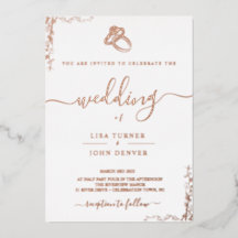Faire-part de mariage élégant et minimaliste avec 