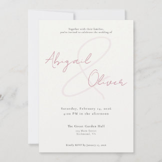 Faire-part de mariage élégant et minimaliste | Mar
