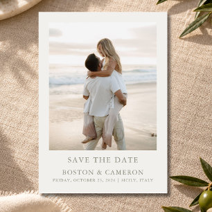 Faire-part de mariage élégant et moderne avec coll