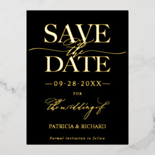 Faire-Part De Mariage Élégant Et Moderne Sans Phot