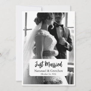 Faire-Part de Mariage Élégant 'Just Married'