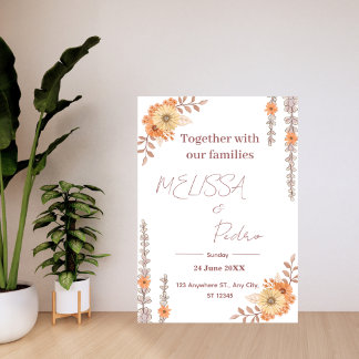 Faire-part de mariage élégant minimaliste moderne
