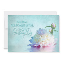 FAIRE-PART DE MARIAGE - Elegant Peony et réflexion