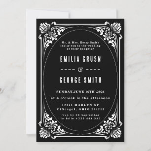 Faire-Part de Mariage Élégant Vintage