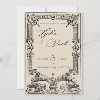 Faire-part de mariage élégants (Collection A6)
