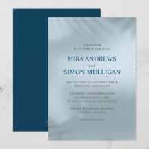 Faire-part de mariage élémentaire d'eau et de glac