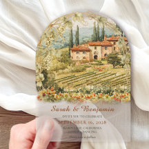 Faire-part de mariage en acrylique avec arche de v
