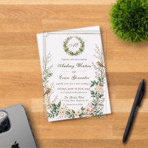 Faire-Part de Mariage en Acrylique Jardin Botaniqu
