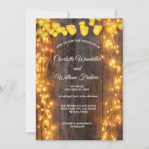 Faire-part de mariage en bois