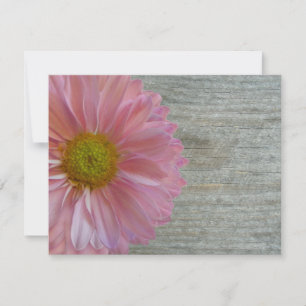 Faire-part de mariage en bois clair et violet