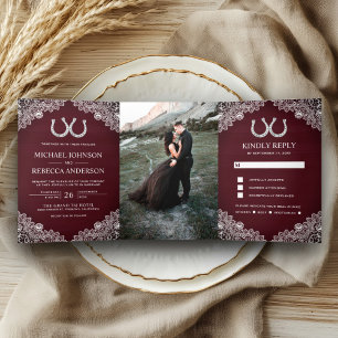 Faire-part de mariage en bois de Bourgogne avec de