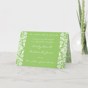 Faire-part de mariage en damas Vous choisissez la