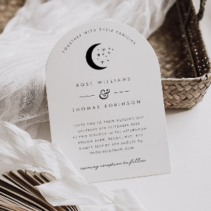 Faire-part de mariage en forme d'arc céleste