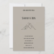 Faire-part de mariage en montagne, aventure en lig