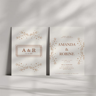 Faire-part de mariage en terre cuite