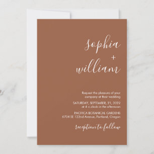 Faire-part de mariage en terre cuite Boho