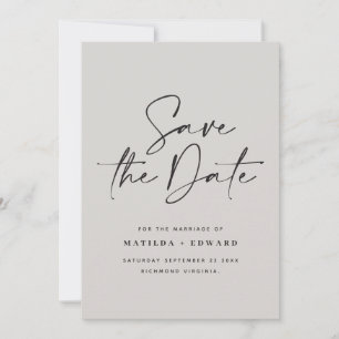 Faire-part de mariage en typographie manuscrite mo