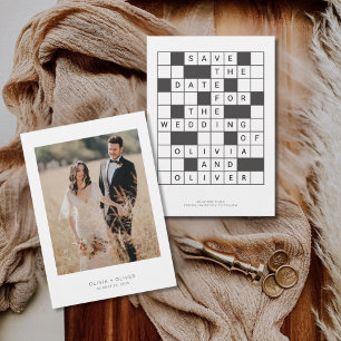 Faire-part de mariage énigme mots croisés