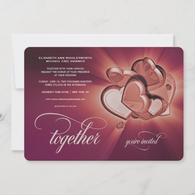 Faire-part de mariage ensemble (Version 3) (Devant)