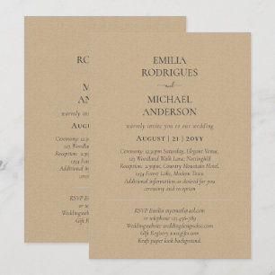 Faire-part de mariage espagnol BILINGUAL Nuestra B
