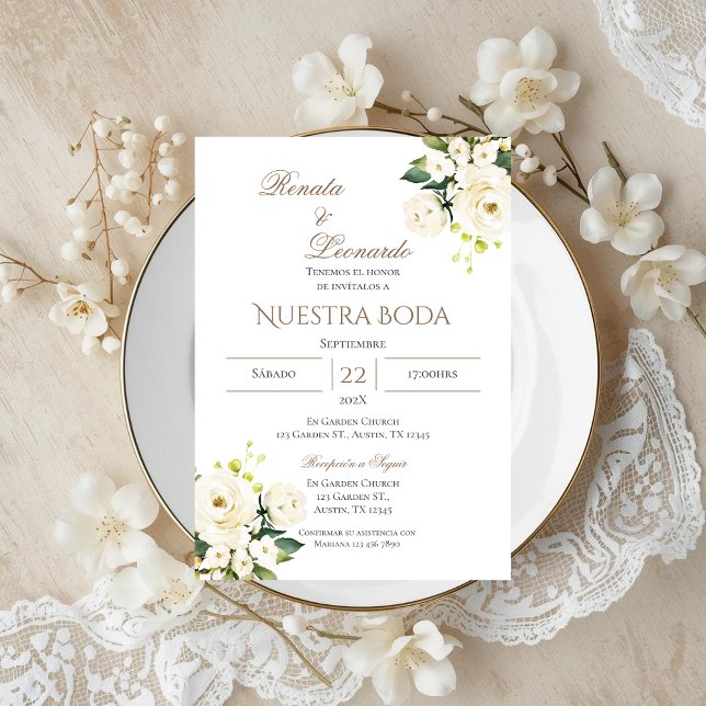 Faire-part de mariage espagnol Boho (Créateur téléchargé)
