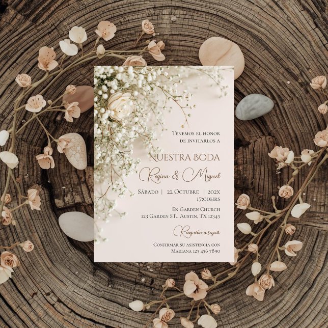 Faire-part de mariage espagnol boho (Créateur téléchargé)