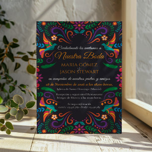 Faire-part de mariage espagnol Nuestra Boda floral