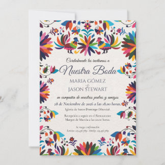 Faire-part de mariage espagnol Otomi Tenangos Fies