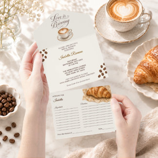 Faire-part de mariage et carte de recette pour une