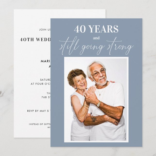 Faire-part de mariage et d'anniversaire de mariage (Devant / Derrière)