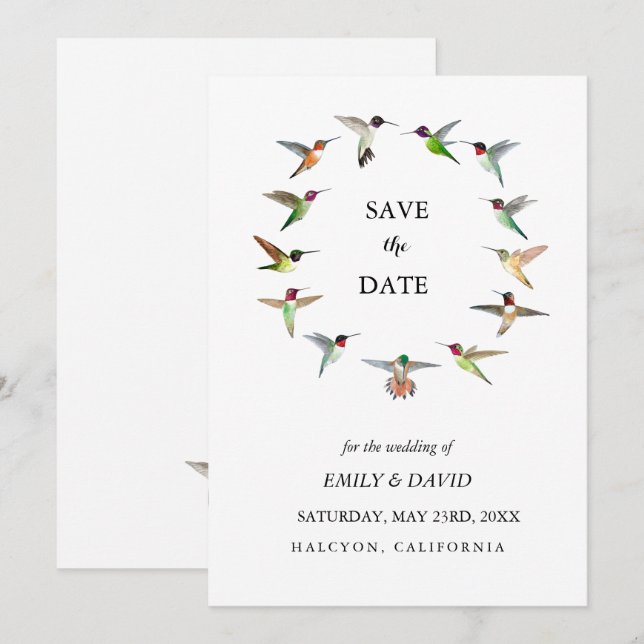 Faire-part de mariage et de sauvegarde de date de  (Devant / Derrière)