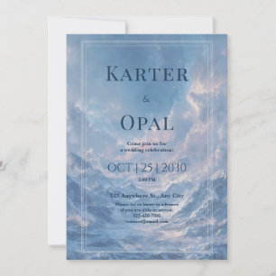 Faire-part de mariage Ethereal Mountain Sky