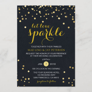 Faire-part de mariage étincelante Parties scintill