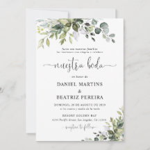 Faire-part de mariage Eucalyptus