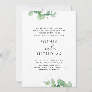 Faire-part de mariage Eucalyptus Élégance botani