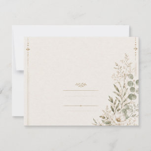 Faire-part de mariage européen en vert olive