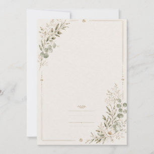Faire-part de mariage européen en vert olive