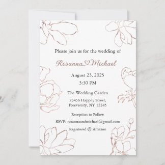 Faire-part de mariage, Faire-part de mariage flora
