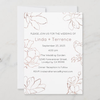 Faire-part de mariage, Faire-part de mariage flora