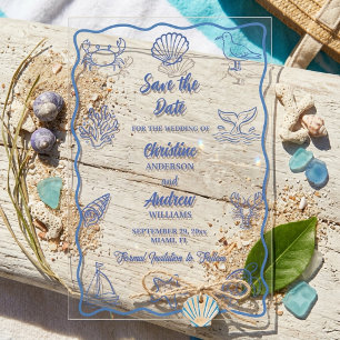 Faire-part de mariage fantaisiste à motif de vie m