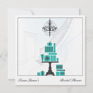 Faire-part de mariage Fête des mariées bleue