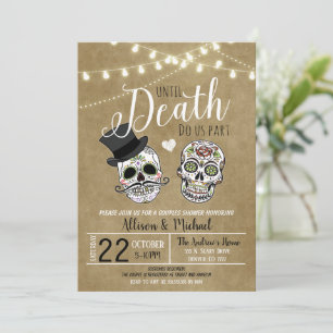 Faire-part de mariage Fête des mariées Halloween